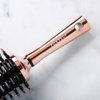 FoxyBae Hair Brush Set - Rose Gold Round Hair Detangler Brush for All Hair Types - Professional Hair Volumizer and Styling Brushes with Vented Barrel - Boar and Nylon Bristles