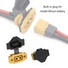 LT Easiyl 5 Set XT60E-F Female Plug with Dust Cover Screws Compatible with XT60 Plugs for RC FPV Lipo Battery RC Quadcopter Gold-Plated Copper, UL94 V0 Flame Retardant