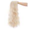 SWACC 26-Inch Women Long Wave Curly Synthetic Hair Full Wig with Wig Cap (Platinum Blonde)