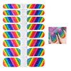 SILPECWEE 5 Sheets Rainbow Nail Wraps Nail Polish Stickers Self Adhesive Nail Polish Strips Gel Nail Strips Ombre Nail Design Fingernail Manicure Sticker Nails for Women with 1pc Nail File