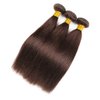 Dark Brown Straight Bundles Human Hair Color 4 Straight Bundles Hair Light Brown Straight Bundles 24 24 24 inch Double Weft Brazilian Remy Hair Extensions Silky and Soft for Black Women