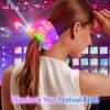 10PCS Glow in the Dark Scrunchies, Light Up Scrunchies for Girls & Women, Led Hair Scrunchies for Party Supplies, Rave Hair Accessories for Glow Neon Sleepover Party Favors