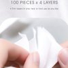 SHINO Multi Purpose Cotton Pads for Face, 4-Layer Cotton Pads Makeup Remover 100% Cotton Chemical Free Biodegradable 2" x 3" Sensitive Skincare Pads