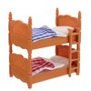 Veemoon Wooden Doll Bunk Bed,Simulation Dollhouse Miniature Bunk Bed Accessories DIY Doll House Room Decor Dolls Cot Model Dolls Bed