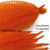 Springy Afro Twist Hair Pre-Separated Kinky Marley Twist Braiding Hair 3spacks Springy Twist for Distressed Faux Locs Synthetic Hair Extensions Cuban Twist Hair (24 inch,orange)
