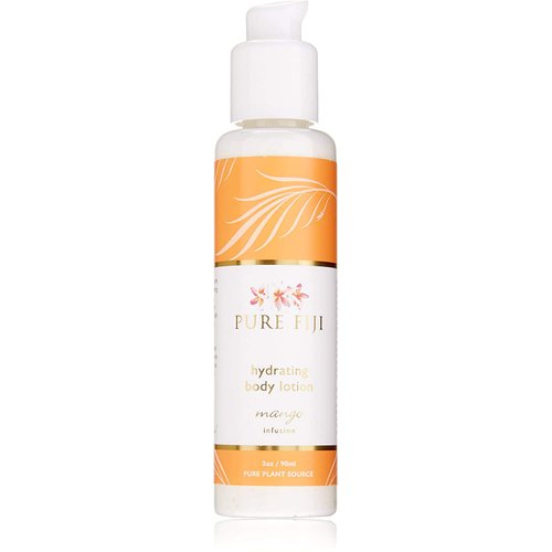 PURE FIJI Body Lotion Hydrating - Moisturizing Lotion for Dry Skin with Coconut Milk and Vitamin E, Organic Body Lotion For Women and Men, Mango Scent, 3 oz