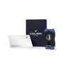 Colibri Premium V-Cut Cigar Cutter - Ergonomic Stainless Steel Spring-Loaded Blade, Ideal for up to 60+ Ring Gauge - Gift for Cigar Enthusiasts (Blue)