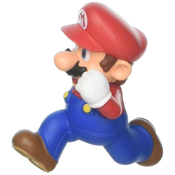 Jakks Pacific Year 2016 World of Nintendo Super Mario Series 2-1/2 Inch Tall Figure - Running MARIO with Display Stand