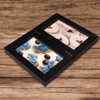 Giftgarden 3.5x5 Double Picture Frame with Clear Glass Display 3.5 by 5 Photo, Hinged Folding Frames for Tabletop, Black