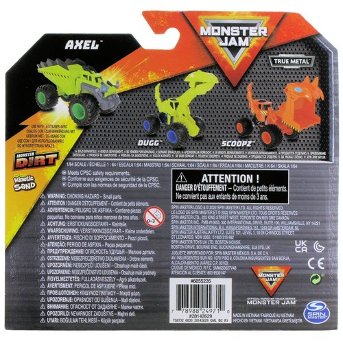 Monster Jam 2023 1:64 Diecast Dirt Squad Series 8 Axel The Dump Truck (Light Green)