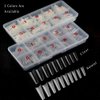 Natural Coffin Acrylic Nails-500pcs Half Cover Nails Coffin Shaped Ballerina Nails Tips Long Acrylic False Fake Nail Artificial, 10 Size with Box