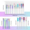 Nail Drill Bits, HEYMKGO 3/32 Inch Nail Bit Set for Acrylic Nails, 11Pcs Tungsten Carbide Diamond Cuticle Nail Gel Polish Remover Tool for Nail Drill Efile, Professional Drill Bits Nail Salon Home DIY