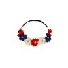 Flower Floral Wreath Headband Flower Crown Garland Halo Hair Band Accessories JW06 (Blue White Red)