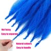 Afro Twist Hair 28 Inch 8 Packs, Springy Afro Twist Hair Pre Fluffed Spring Twist Hair Pre Stretched Wrapping Hair for Soft Locs Hair Extensions (8-Blue#)