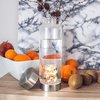 VitaJuwel ViA HAPPINESS | Crystal Water Bottle (glass, 16.9 fl.oz.) with Jade, Orange Calcite, Carnelian & Clear Quartz for Optimism, Good Luck, Motivation