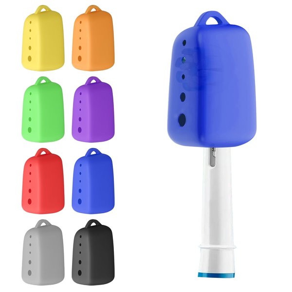 Lapfoon 8 Packs Toothbrush Covers, Silicone Toothbrush Covers Caps for Electric Toothbrush Replacement Head & Manual Toothbrush, Toothbrush Travel Essentials