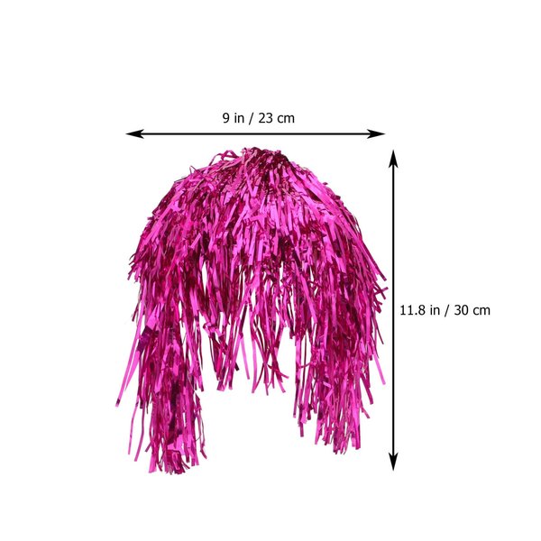 Funny Wigs 6Pcs Foil Tinsel Wigs Metallic Wigs Wig Cosplay Costume Hairpiece Fancy Dress Accessories for Halloween Mardi Gras Dress Up Party Decors Party Wigs