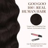 GOO GOO 22inch Human Hair Extensions Tape in Dark Brown Remy Hair Extensions Silky Straight Tape in Natural Hair Extensions 50g 20pcs