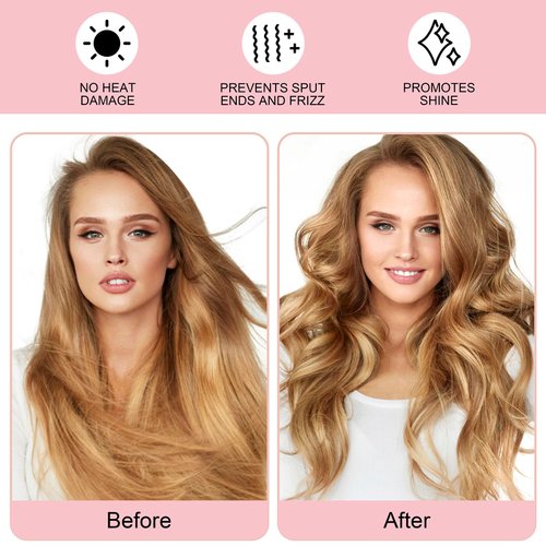 Heatless Curling Rod Headband, Upgraded 60" Extra Long Heatless Curls Headband Soft Hair Curlers to Sleep In Hair Rollers No Heat Curls (Black)