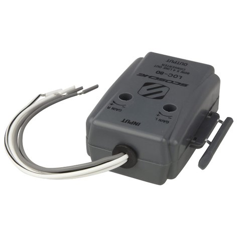 Scosche LOC80 Line Output Converter Adjustable Amplifier Add On Module for Car Stereo, 2-Channel Speaker Wire to RCA Adapter