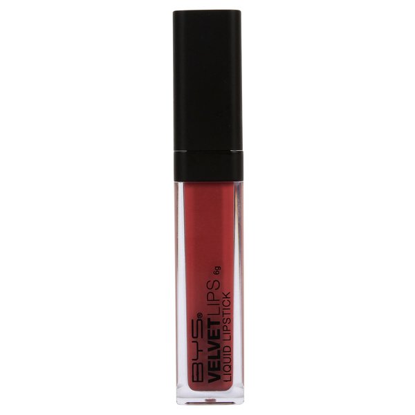 BYS Velvet Lips Liquid Lipstick Rosewood Burgundy Red