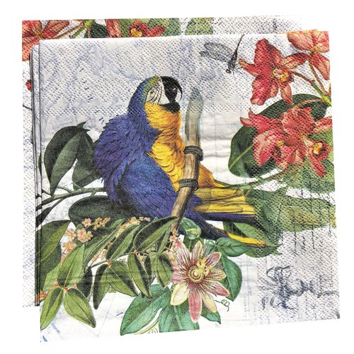 20-ct 13x13 Ara Bird Fall Napkins Thanksgiving Napkins Fall Paper Napkins Decorative Paper Napkins for Decoupage Vintage Fall Napkins Paper Thankgiving Paper Napkins Pretty Bird Napkins Paper Blue