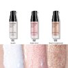 SACE LADY 3 Pack Liquid Highlighter Makeup Set Shimmer And Shine Ultra-Smooth Radiant Illuminator Kit For Face Cheekbone Body Glow Bronzer Glitter Illuminating Highlighters Makeups (3×6ml/0.2Fl Oz)