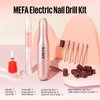 MEFA Nail Drill, 16 PCS Kit Electric Nail Drill with Nail Drill Bits & Cuticle Oil Pen, Portable Electric Nail File Professional, 20000RPM Manicure Pedicure Nail Set Efile Nail Drill for Home Salon