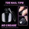 AddFavor 600pcs Toe Nail Tips Soft Gel x Nail Tips Toenails Clear Fake Nails Square Acrylic False Toes Nails for Toe Nails Extension, Press on Toenails Making