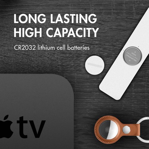 Tenergy 3V CR2032 Batteries, Lithium Button Coin Cell 2032 Battery, Compatible with AirTags, Key FOBs, Calculators, Coin Counters, Watches, Heart Rate Monitors, Glucometer, and More - 10 Pack