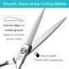 Professional 5.5 Inch Hair Cutting Scissors Hair Thinning Shears Set, Salon Barber Hair Cutting Texturizing Blending Shear for Women Men Adults, Handmade from 440C Japanese Stainless Steel