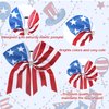 4th of July Cheer Bows Fourth of July Accessories Patriotic Red White and Blue Bow Hair Accessories Memorial Day Hair Bow Hair Scrunchies for Women Flag Design Accessories Party Supplies 1Pcs
