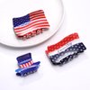 HZEYN 3PCS 4th of July Claw Clip American Flag Star Hair Clip for Women Thick Thin Hair Fourth of July Independence Day Patriotic Hair Barrette Accessories