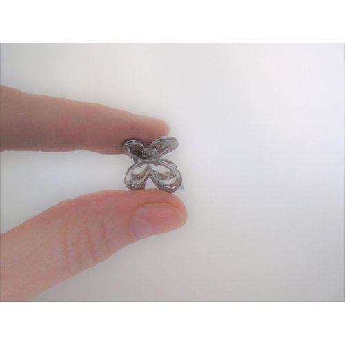 Tiny small dark silver or rose gold butterfly metal hair claw clip (Primary color: Rose gold)