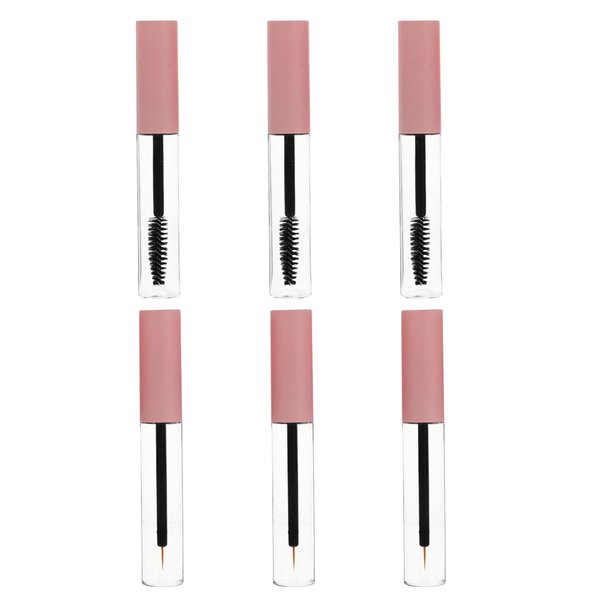 FOMIYES 6pcs 5ML Empty Mascara Tube Eyeliner Lip Gloss Tubes Black Eyelash Cream Container Bottle for Castor Oil DIY Cosmetics