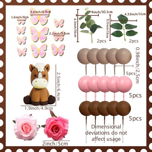 JeVenis Horse Party Decorations For Girls Horse Party Decorations Horse Cake Topper Horse Racing Horse Balloons Western Cowgirl Birthday Party Supplies