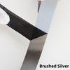 Trimold Wall Trim Molding, Peel and Stick Stainless Steel, Flexible Self-Adhesive Metal Trim for Mirror Frame, Fireplace and Microwave Gap Filler, Brushed Silver