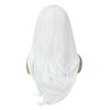 SWACC Long Layered Straight Wig with Bangs Synthetic Hair Wig for Women with Wig Cap (White)