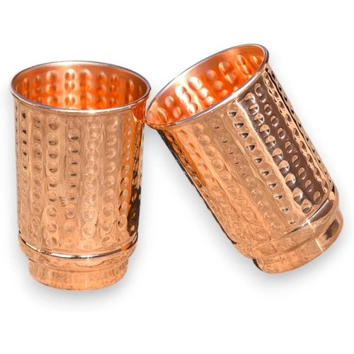 4YORKARE Pure Copper Tumblers Set of 2 – 12 oz Hammered Moscow Mule Mugs for Daily Hydration & Cocktail Parties | Handcrafted Copper Cups for Beverages | Ideal Gift Set