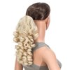 SWACC 12-Inch Short Screw Curls Claw Clip Ponytail Extensions Synthetic Clip in Drawstring Curly Ponytail Hairpiece Jaw Clip Hair Extension (Platinum Blonde-60#)