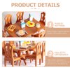 Zerodeko Dollhouse Mini Dining Table and Chairs Set, 1:12 Scale Plastic Dollhouse Furniture Table and Chair Mini Furniture Accessories for Dollhouse Decor