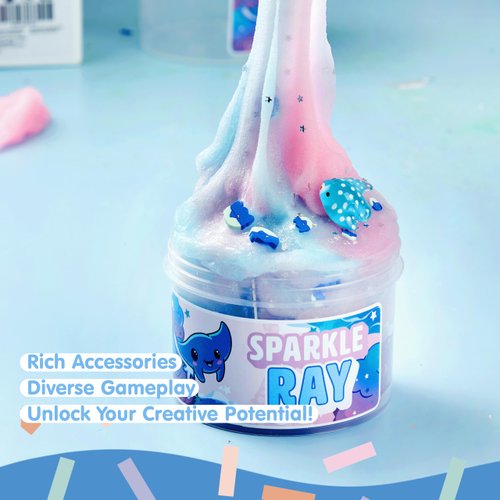 JOYIN Butter Slime Party Favors, Cotton Candy Manta Ray Slime Soft, Non-Sticky, Mess-Free, Stress Relief, Slime for Kids Classroom Prizes Reward, Birthday Toys Gifts for Holiday Party Supplies