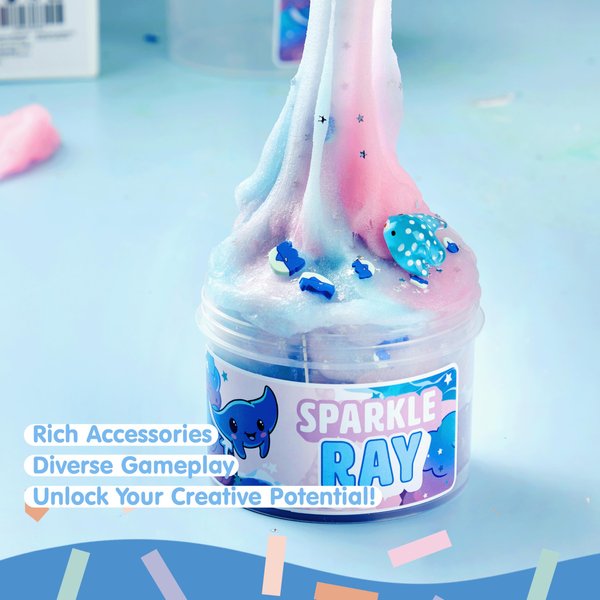 JOYIN Butter Slime Party Favors, Cotton Candy Manta Ray Slime Soft, Non-Sticky, Mess-Free, Stress Relief, Slime for Kids Classroom Prizes Reward, Birthday Toys Gifts for Holiday Party Supplies