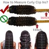 Anrosa Hair Extensions Clip In Human Hair Natural Black #1B Spiral Curly Hair Clip In Extensions 3A 3B Type Double Weft Brazilian Remy Thick Hair Jerry Curly Hair Extensions 120gram 22inch