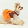 Fitwarm Thanksgiving Fall in Love Dog Dress, Sparkly Dog Clothes for Small Dogs Girl, Holiday Pet Tutu Dress, Cat Outfit, Brown, Orange, Medium