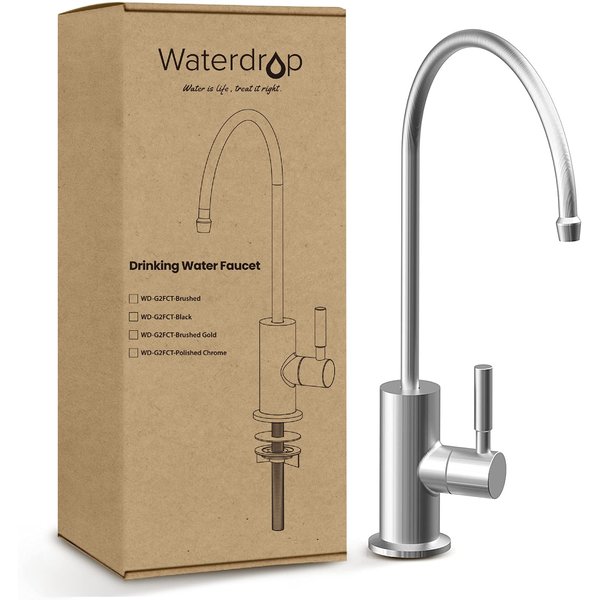 Waterdrop Filtered Water Faucet, Drinking Water Faucet, Reverse Osmosis Faucet, RO Faucet, RO Water Faucet, Water Filter Faucet for Kitchen Sink, Water Dispenser Faucet, Stainless Steel, Lead-Free
