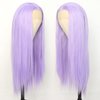 Luwigs Lavender Purple Lace Front Wigs Straight Synthetic Heat Resistant Replacement Wigs Light Pruple High Temperature Fiber Hair Cosplay Daily Wear (22 Inch, Purple,Straight)