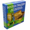 Tangram Wooden Puzzle Geometry Game, with 48 Silhouette Tangrams Challenge Booklet