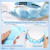 BESTOOL Skin Care Headband for Washing Face,Non-slip Face Wash Headband Sponge Terry Towel Cloth Fabric Bubble Makeup Skincare Headbands for Women Makeup Removal Spa Shower Hair Accessories(Blue)