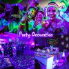 Litake UV Black Lights for Glow Party, 6W LED Disco Ball Strobe Lights for Dark Party Supplies, Sound Activated with Remote Control, Dj Light for Halloween Xmas Birthday Party Home Decorations, 2 Pack